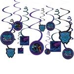Black Panther Wakanda Forever Spiral Decorations
