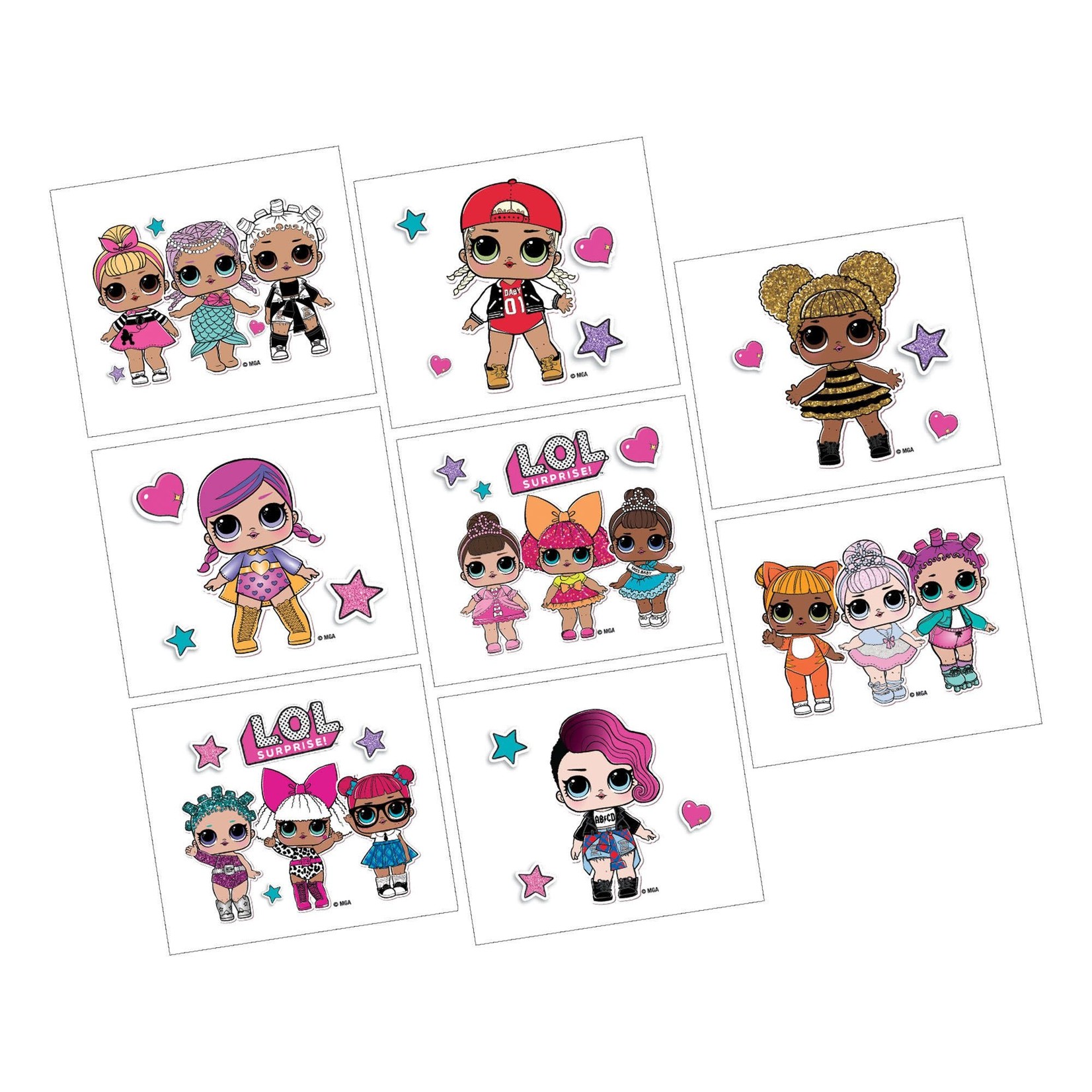 Amazon.com: L.O.L. Doll Surprise Valentine Cards with Glitter Tattoos, 32  count : Toys & Games