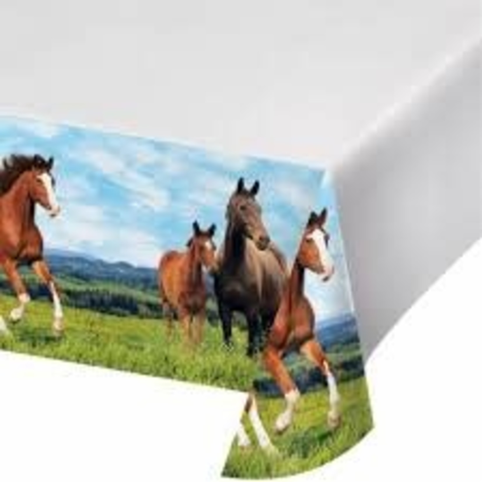 Horse and Pony Tablecover Plastic