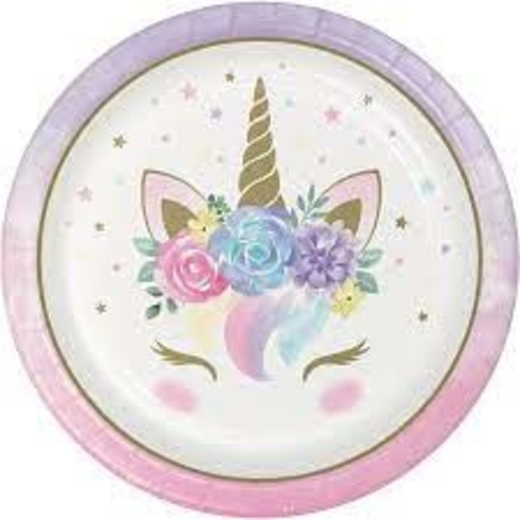 Unicorn Plates Dinner 8.75"