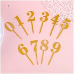 #1 Gold Cake Topper