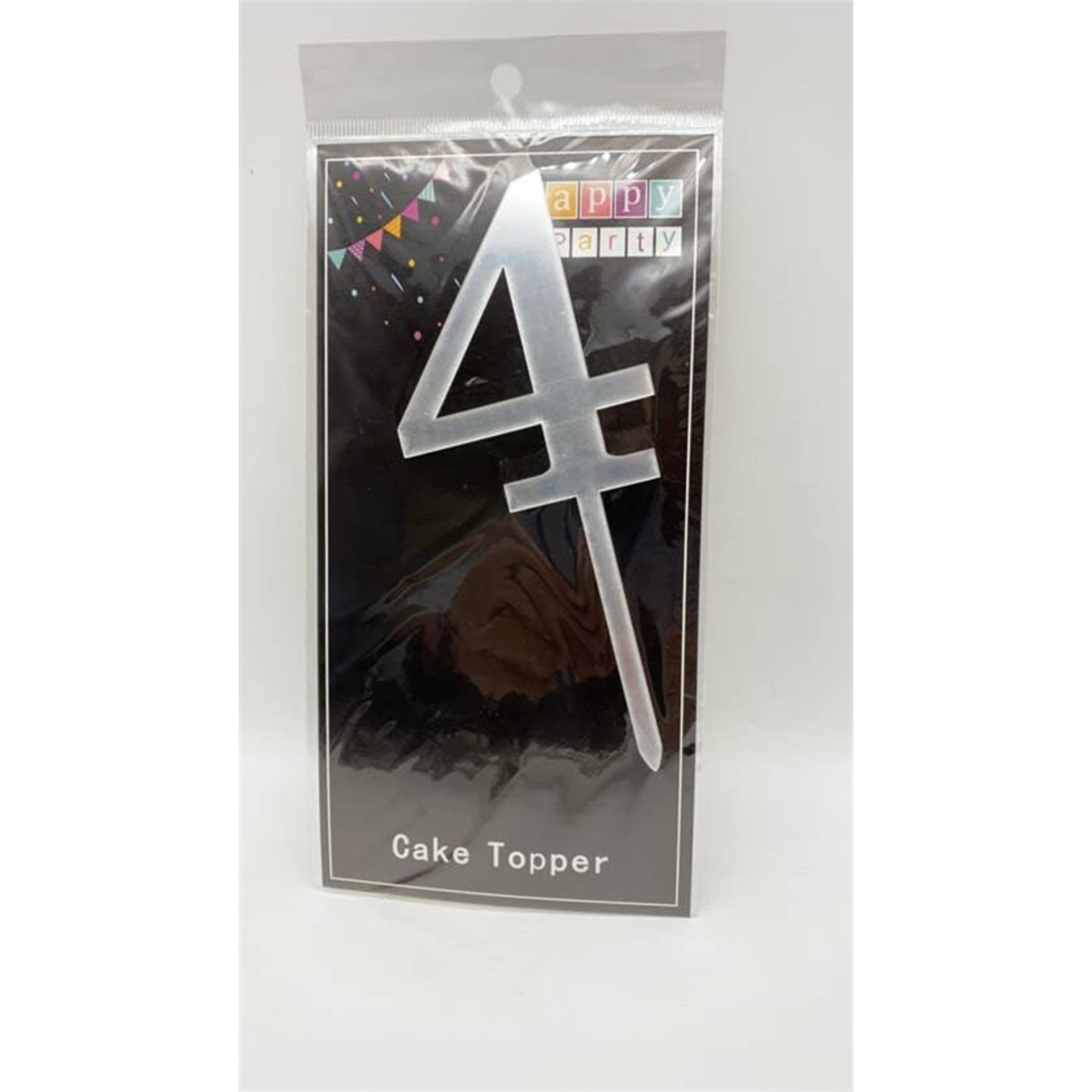 #4 Silver Cake Topper