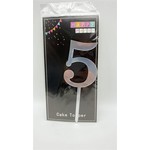 #5 Silver Cake Topper