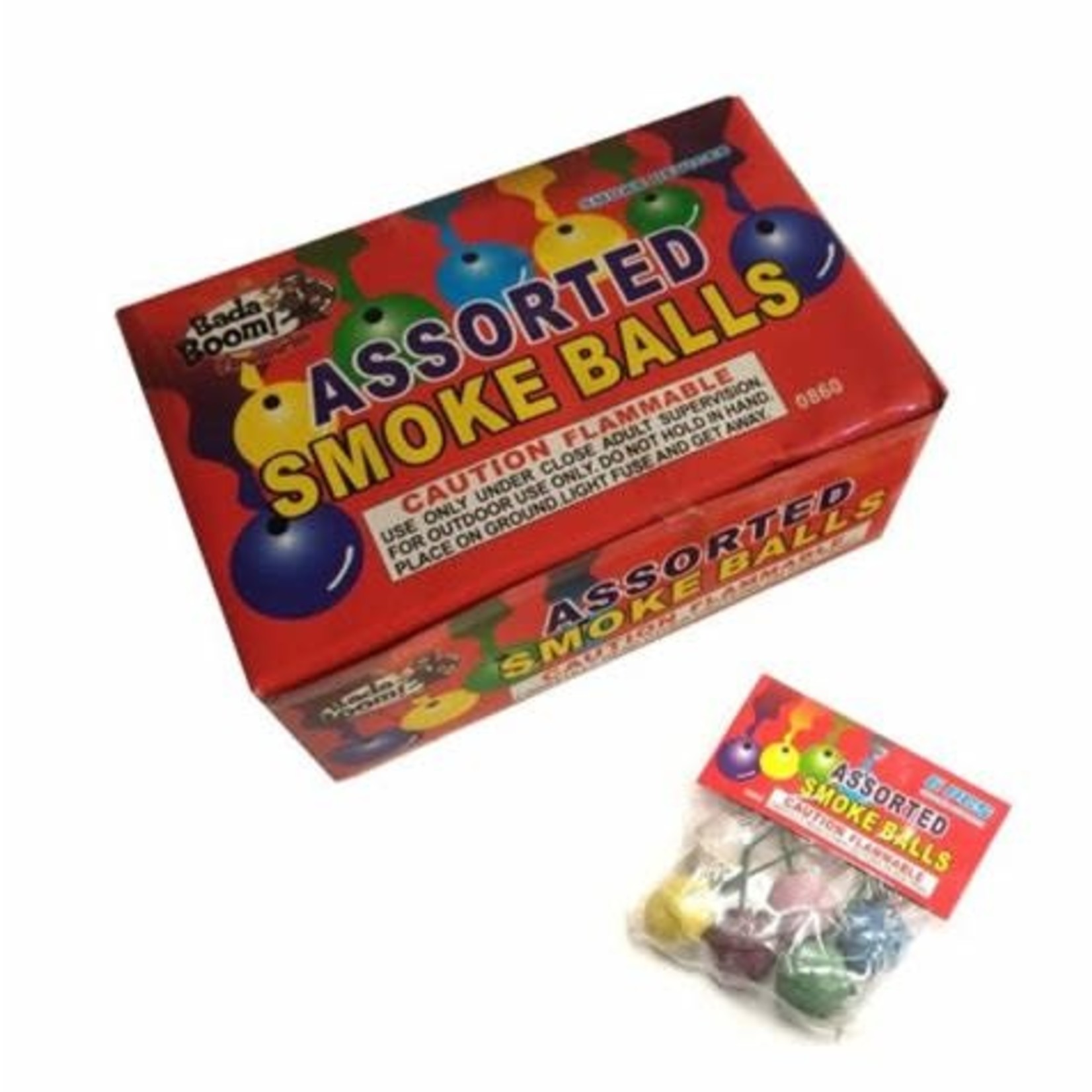 Assorted Color Smoke Balls 72pcs