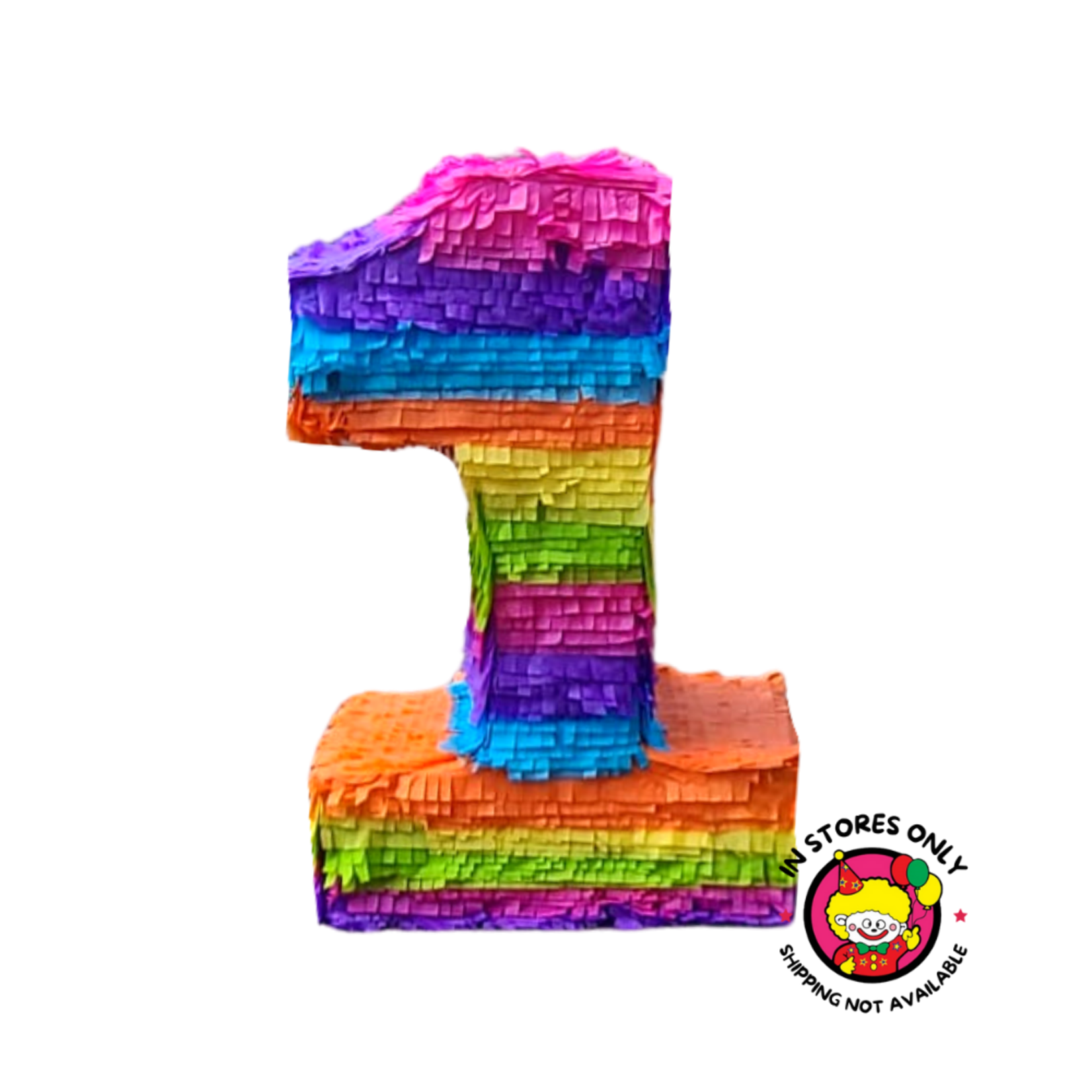 Number 1 Pinata, Multi-colored, 1 Count - The Party Place