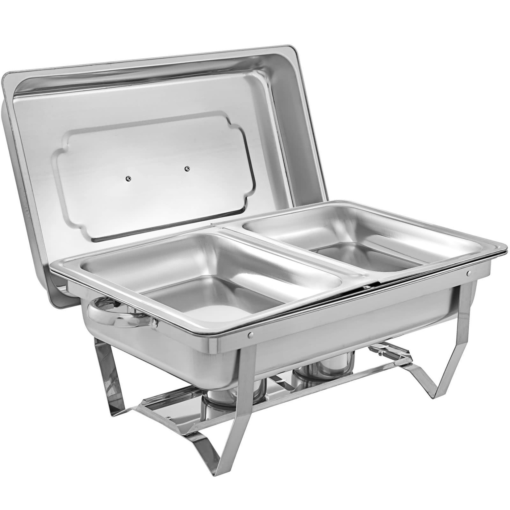 Stainless Steel 8qt Chafer 2 Half Trays