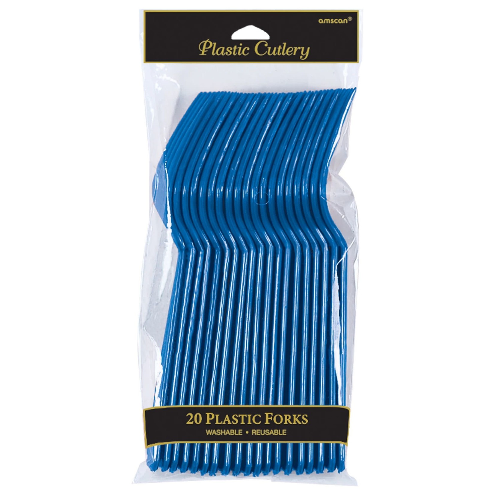Plastic Forks, Mid Ct. - Bright Royal Blue