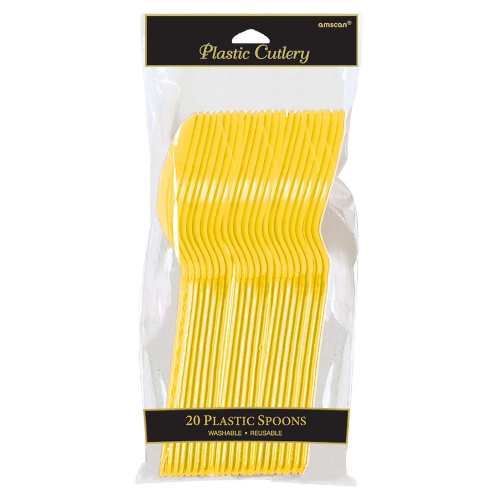 Plastic Spoons, Mid Ct. - Yellow Sunshine