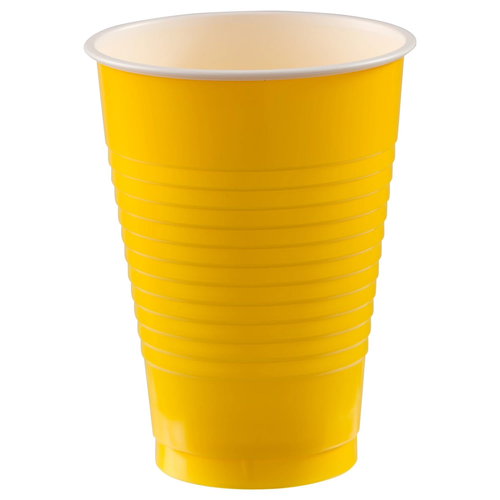 12 oz. Plastic Cups, High Ct. - Yellow Sunshine