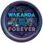 Black Panther Wakanda Forever Round Plates, 9"