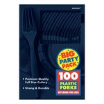 Big Party Pack Plastic Forks - True Navy