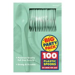 Big Party Pack Plastic Spoons - Cool Mint