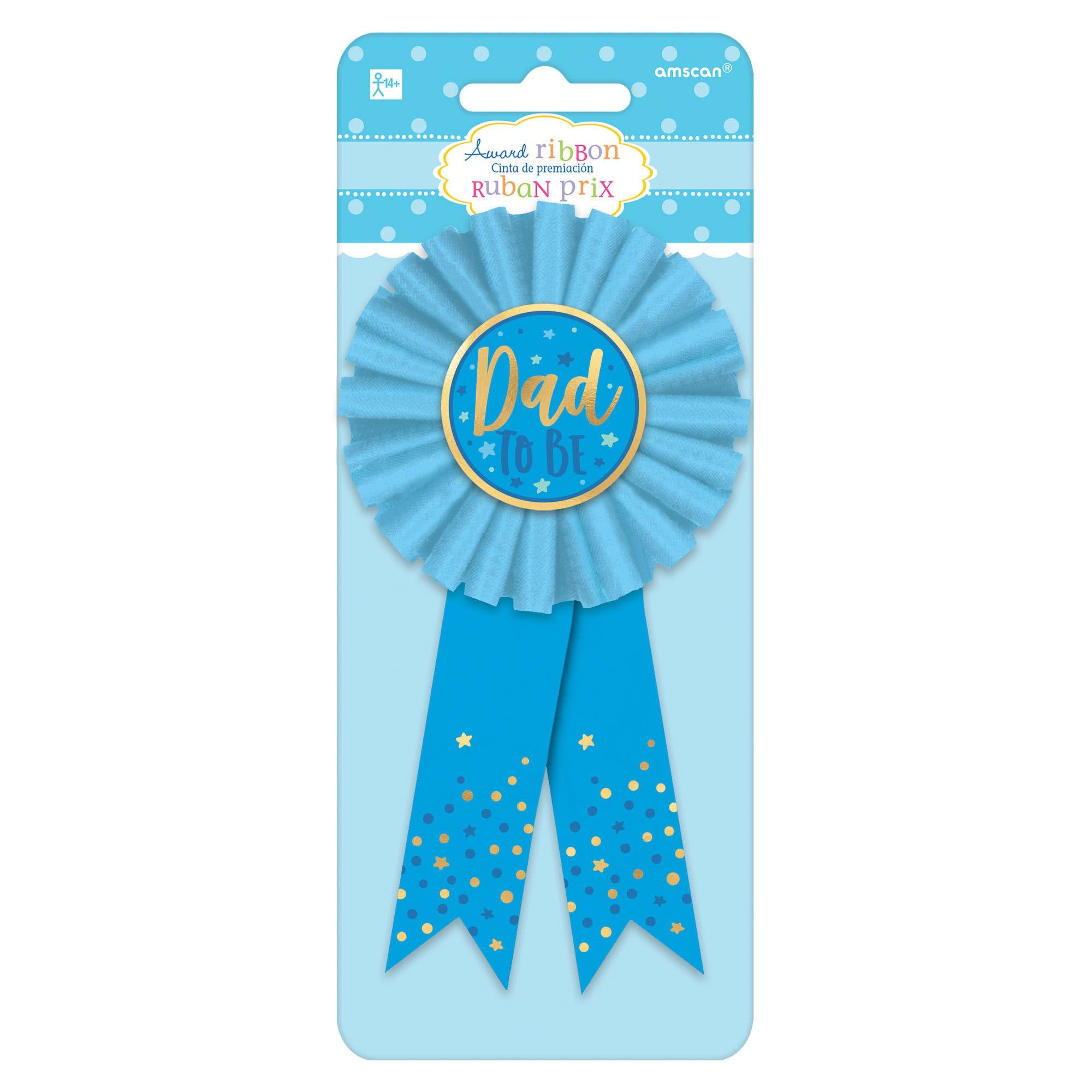 Gender Reveal Dad To Be Award Ribbon - Valentina's Party World ...
