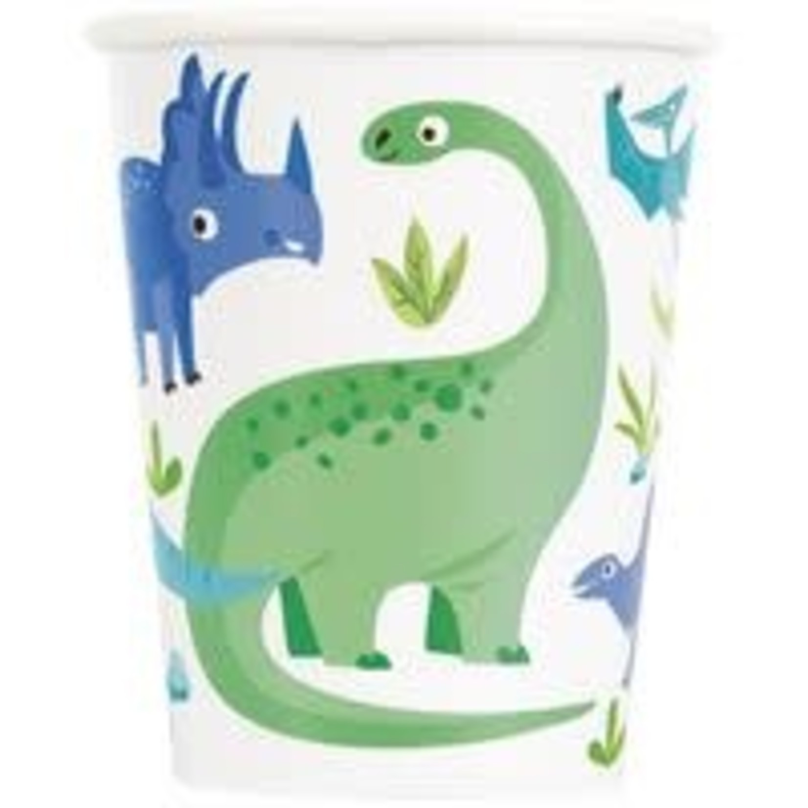 Blue & Green Dinosaur 9oz Paper Cups  8ct