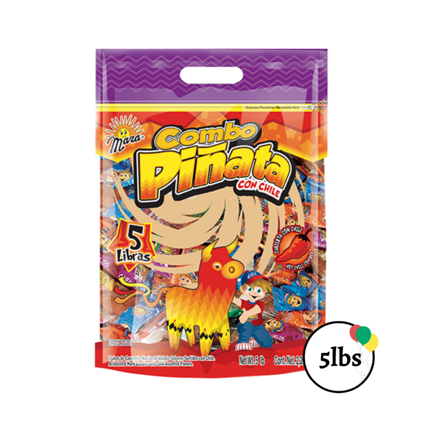 Dulces Mara Mara Combo Pinata with Chili 5lbs