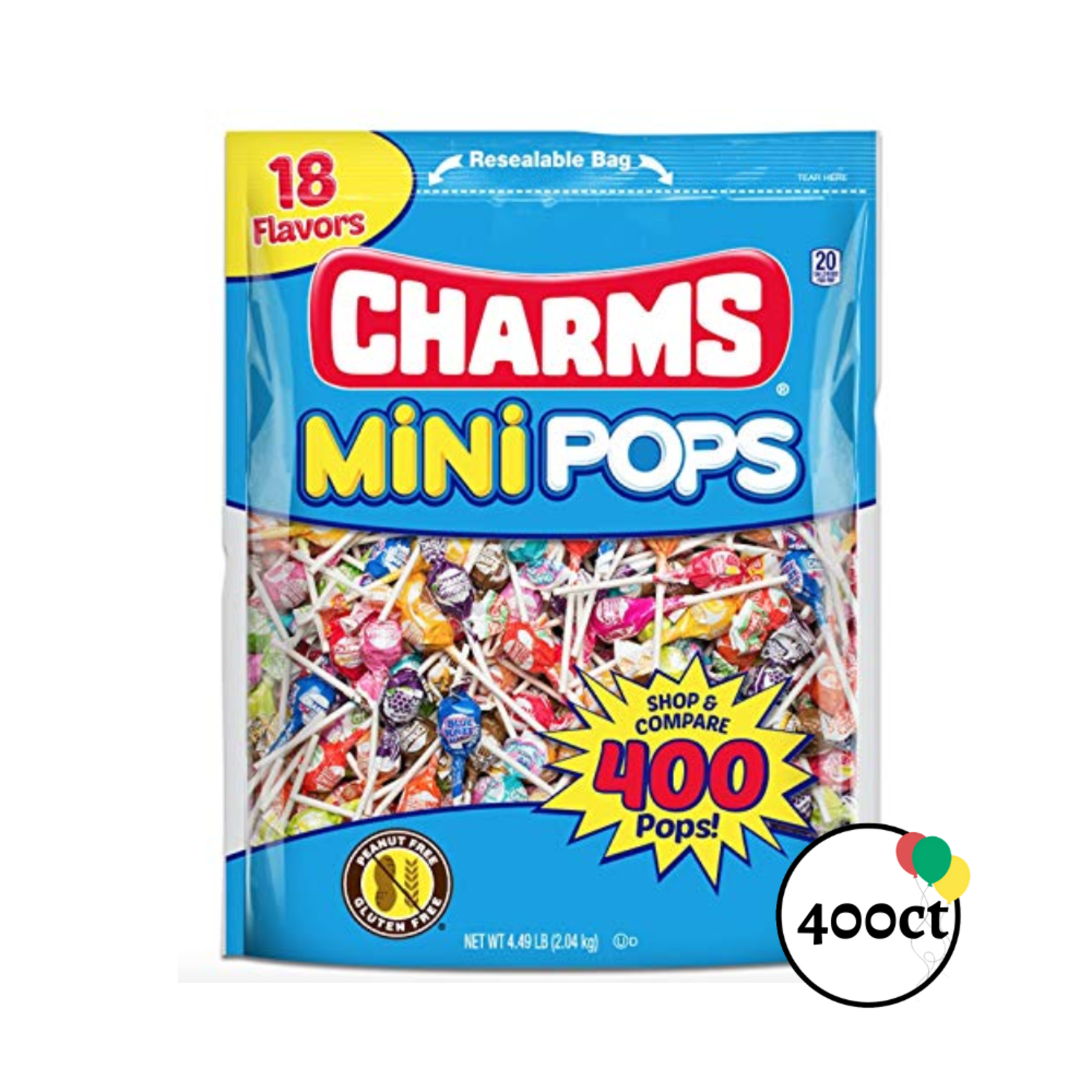 Charms Charms Mini Pops 400ct Stand Up Pouch