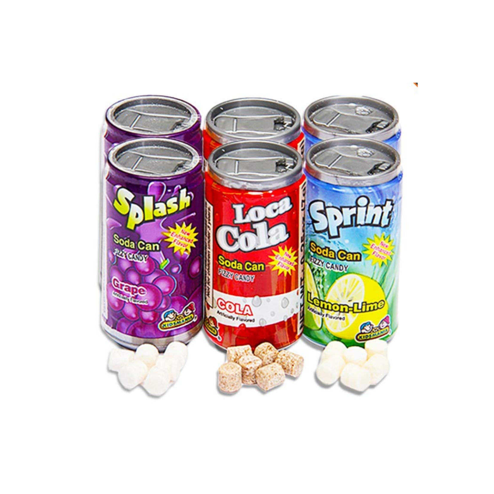 Kidsmania Soda Can 6 pack Fizzy Candy 12ct