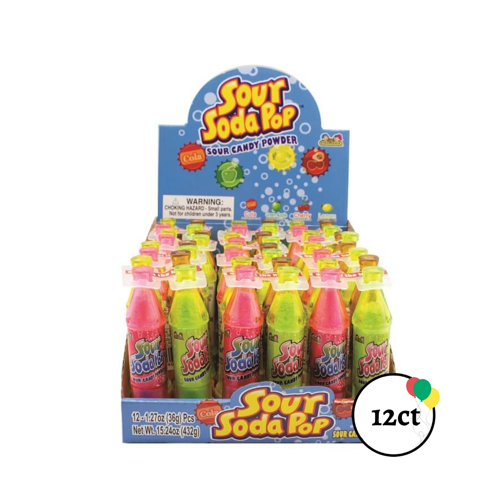 Sour Soda Pop 4pack 12ct - Valentina's Party World - Dulceria