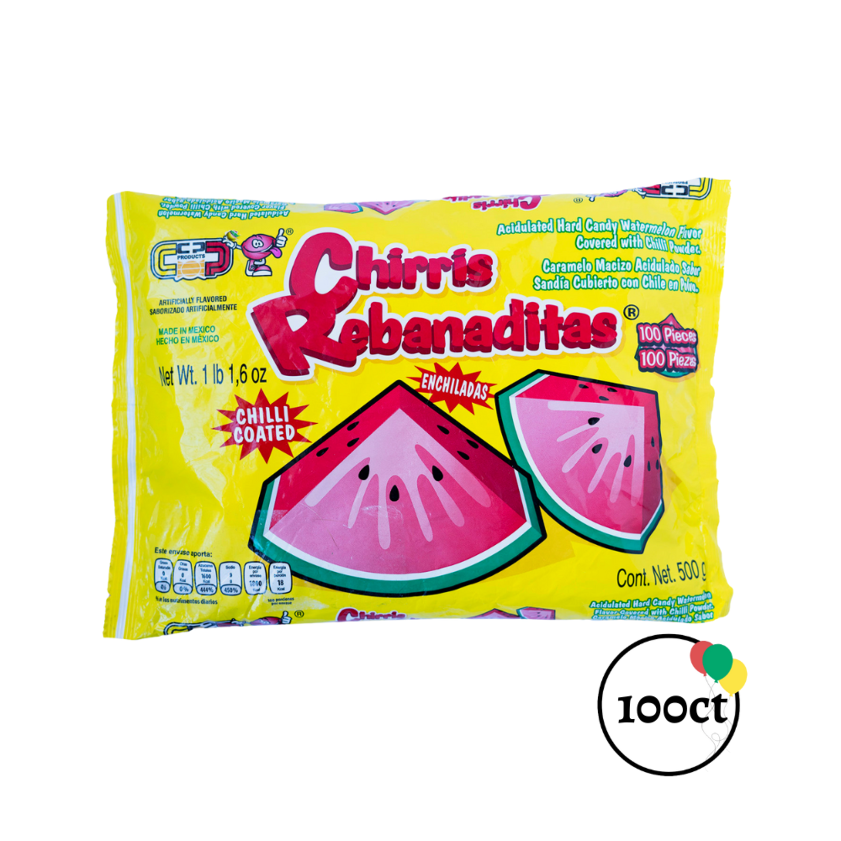 Candy Pop Products Chirris Rebanaditas 100ct