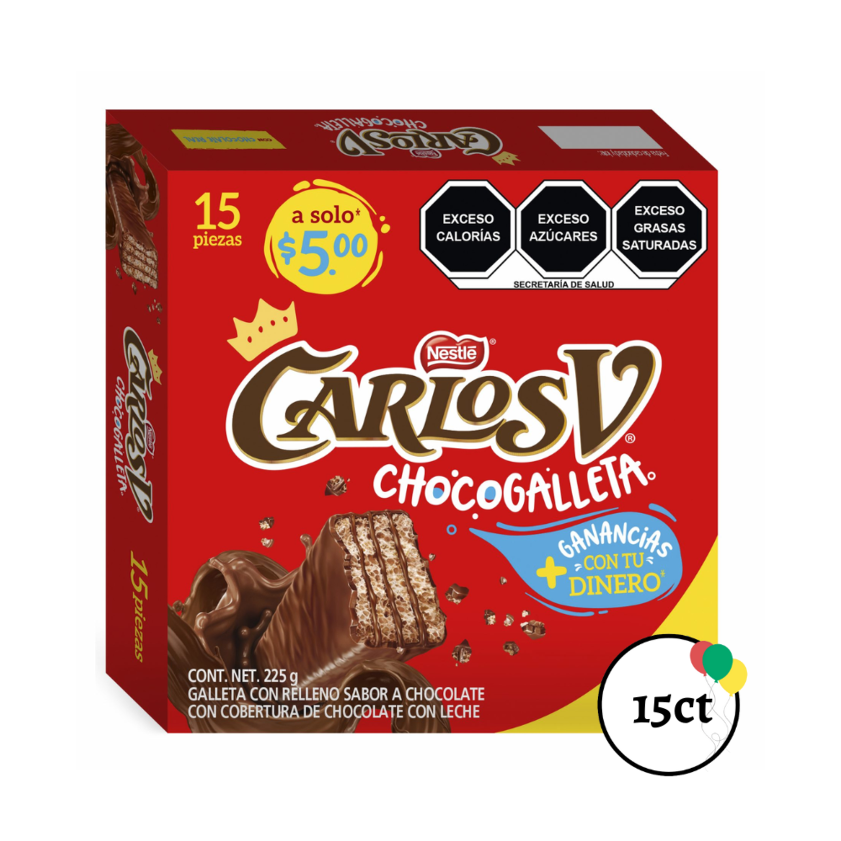 Nestle Carlos V Choco Galleta 15ct.