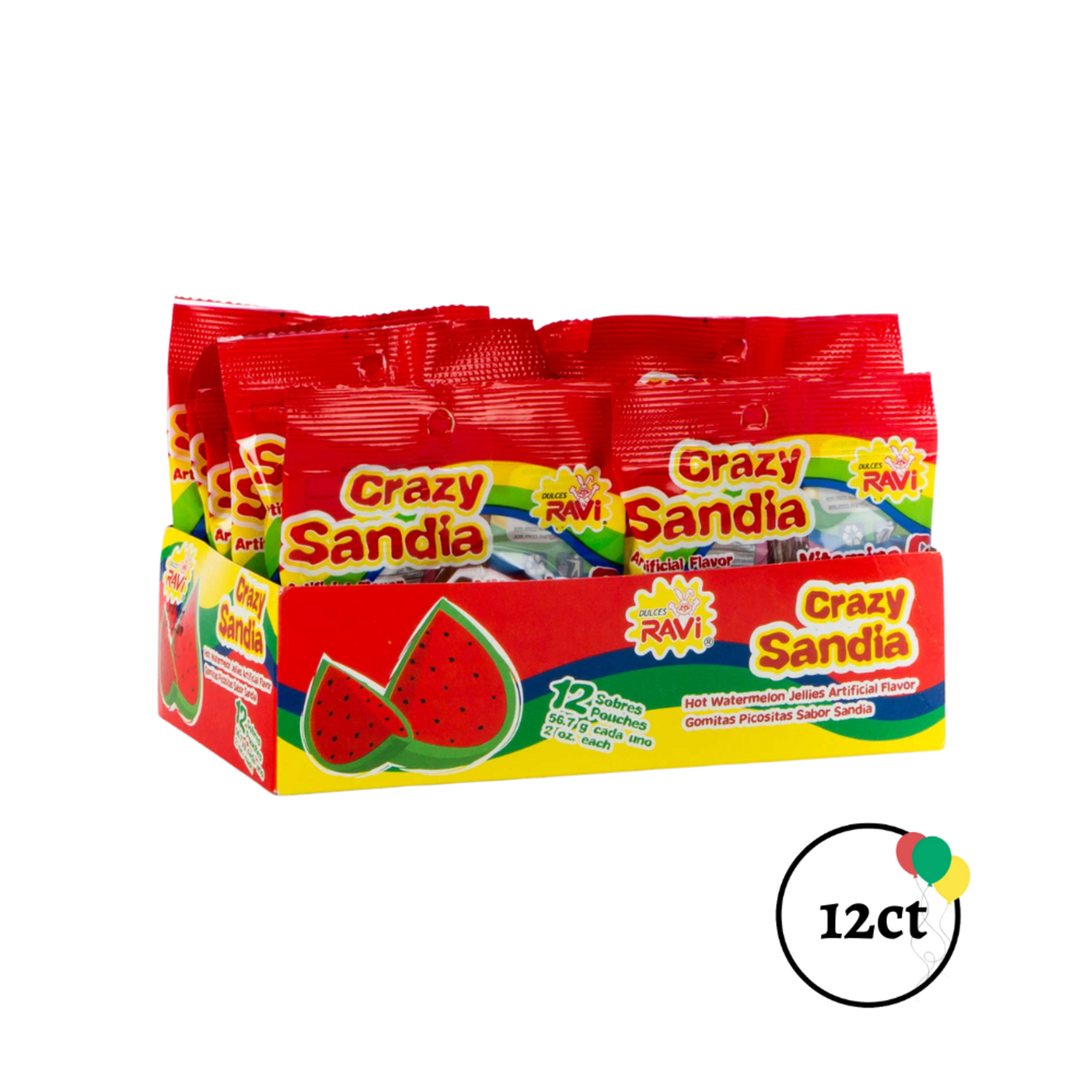 Dulces Ravi Gomitas 12ct Crazy Watermelon