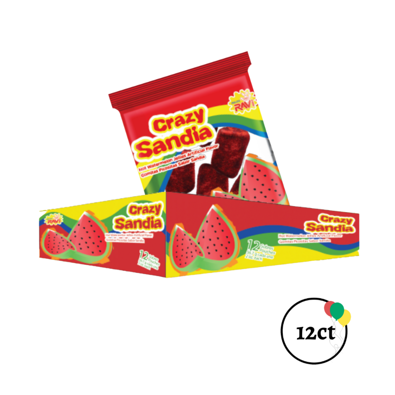 Dulces Ravi Gomitas 12ct Crazy Watermelon