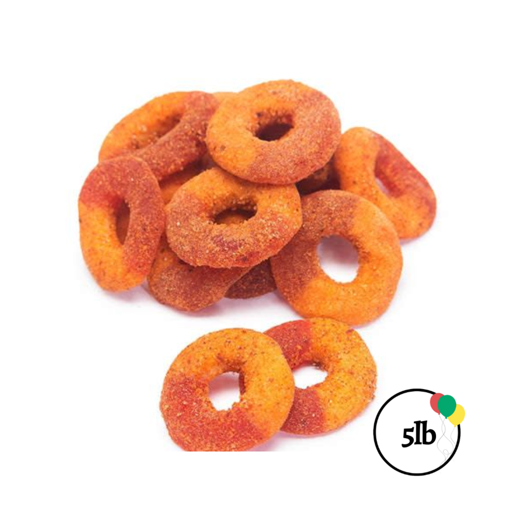 Jovy Jovy Peach Rings with Chamoy & Chili 5lbs