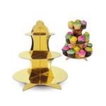 Metallic Cupcake Stand Gold