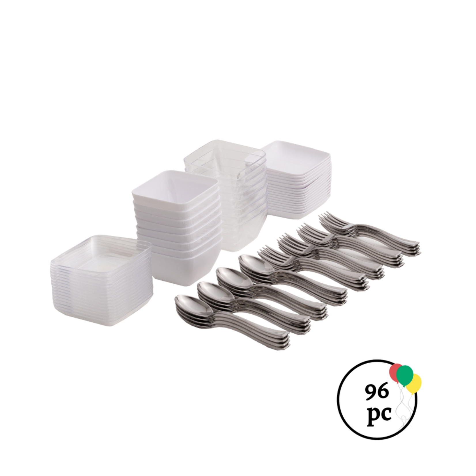 Premiu Plastic Appetizer Set 96pc