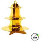 Scalloped Edge 3Tier Treat Stand-Gold