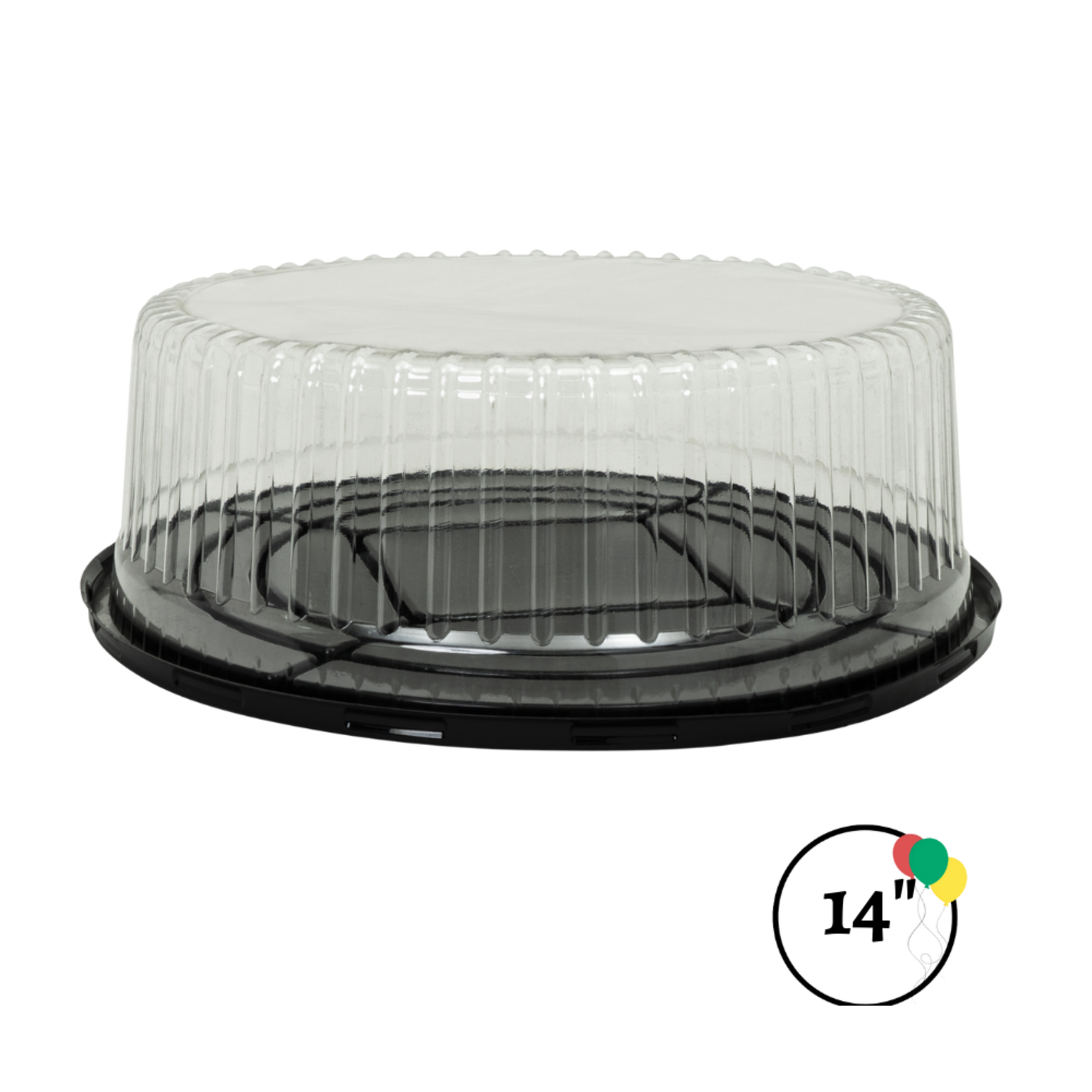 Round Cake Display Container With Clear Dome Lid - 14"