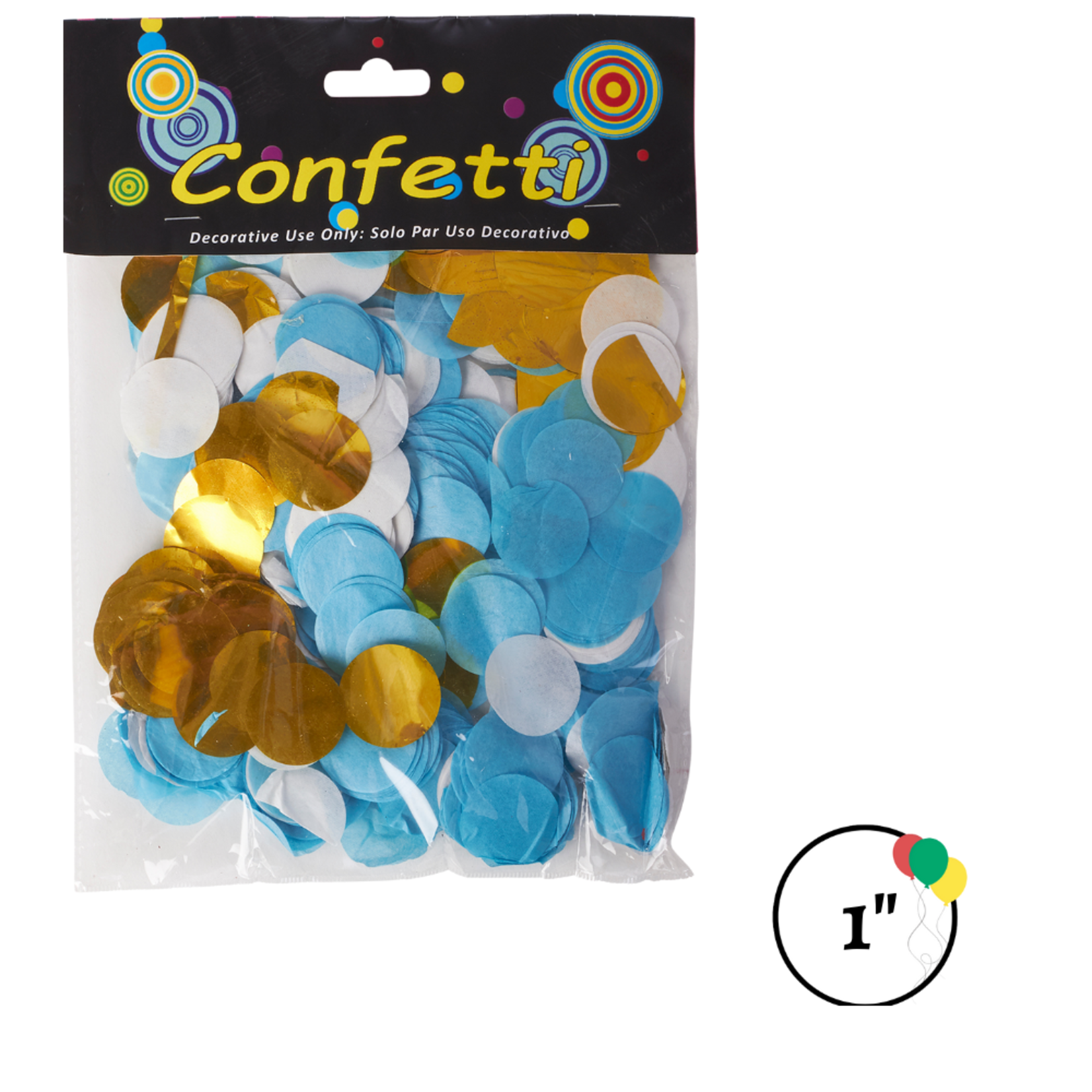 Mixed Confetti 1" 30g/bag Blue