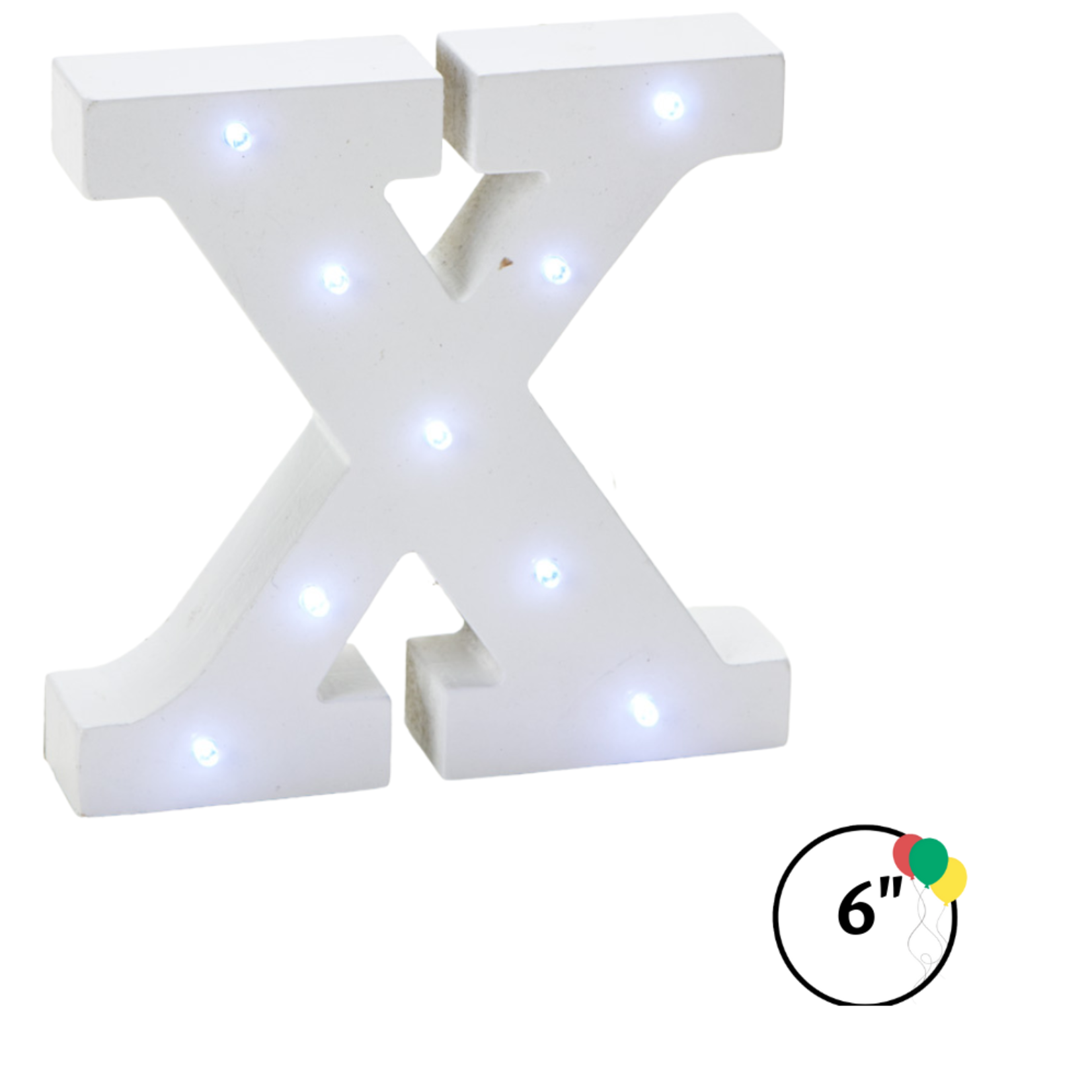 Wooden Vintage LED Marquee Freestanding Letter X - White