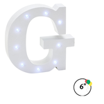Wooden Vintage LED Marquee Freestanding Letter G - White