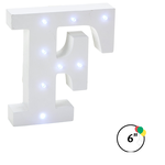Wooden Vintage LED   Marquee Freestanding Letter F - White
