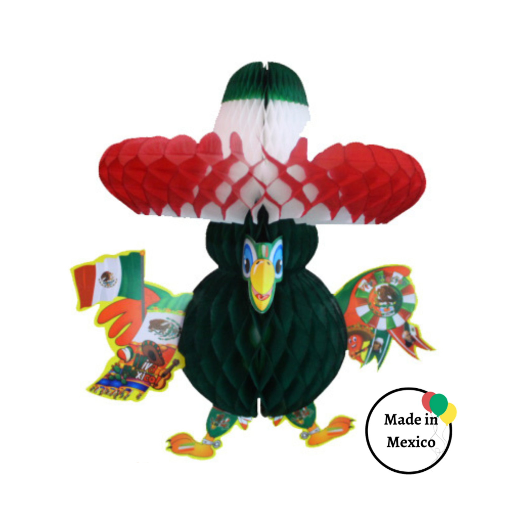 Figura Mexicana De Papel "Perico" Grande