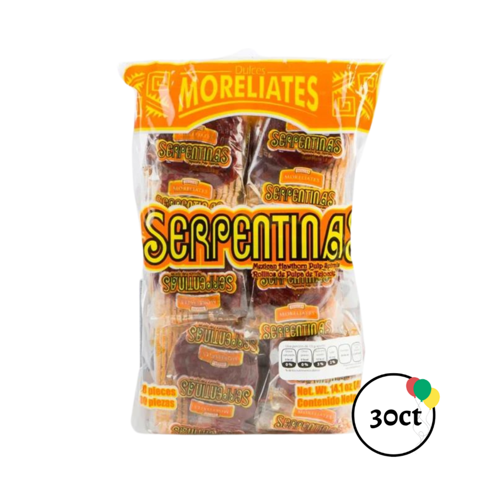 Dulces Moreliates Moreliates Serpentinas 30ct
