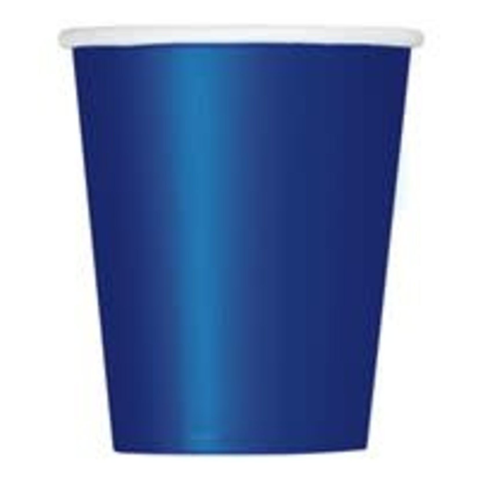 True Navy Blue Solid 9oz Paper Cups  14ct