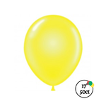 Tuftex 17" Tuftex Crystal Yellow 50ct Balloon