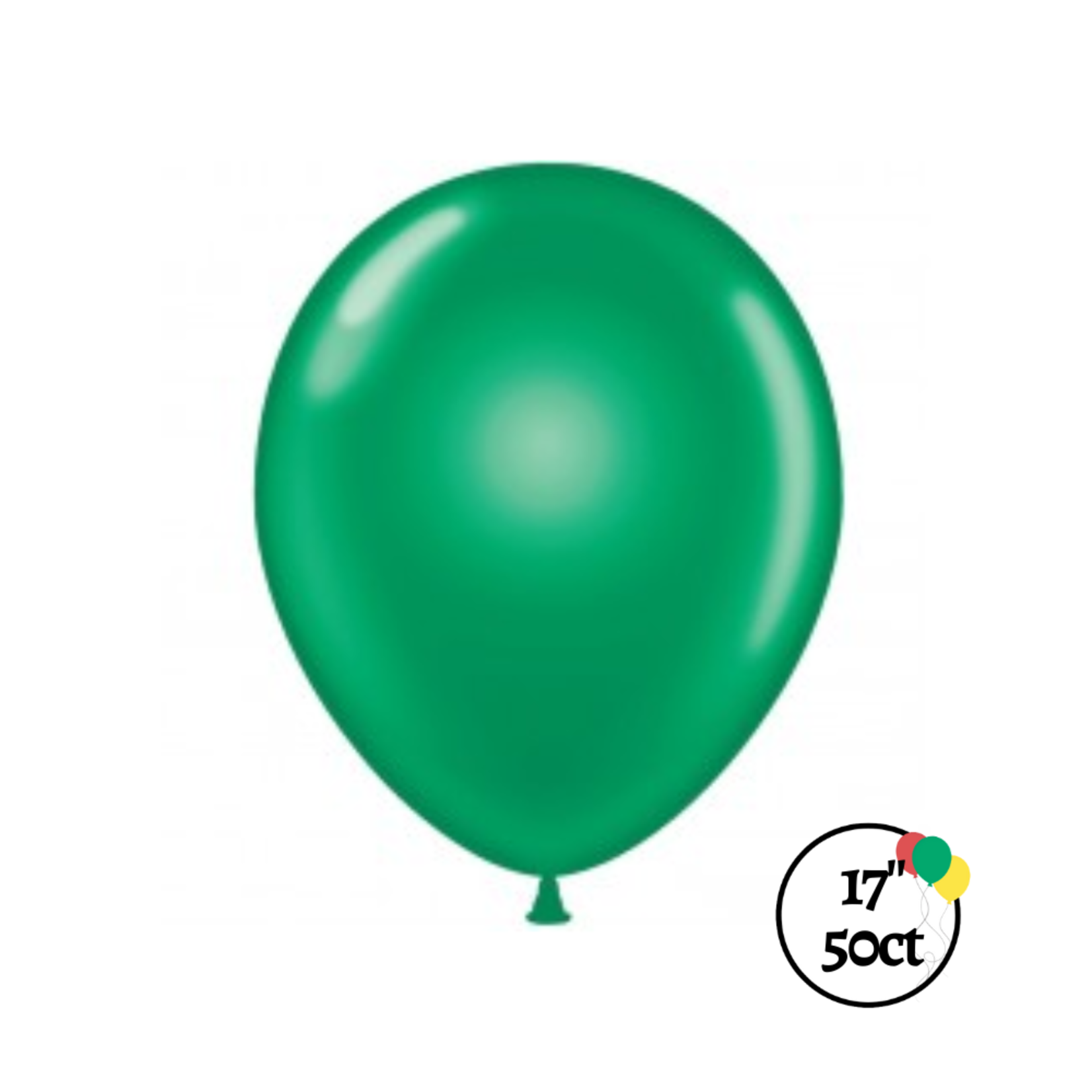 Tuftex 17" Tuftex Crystal Emerald Green 50ct Balloon