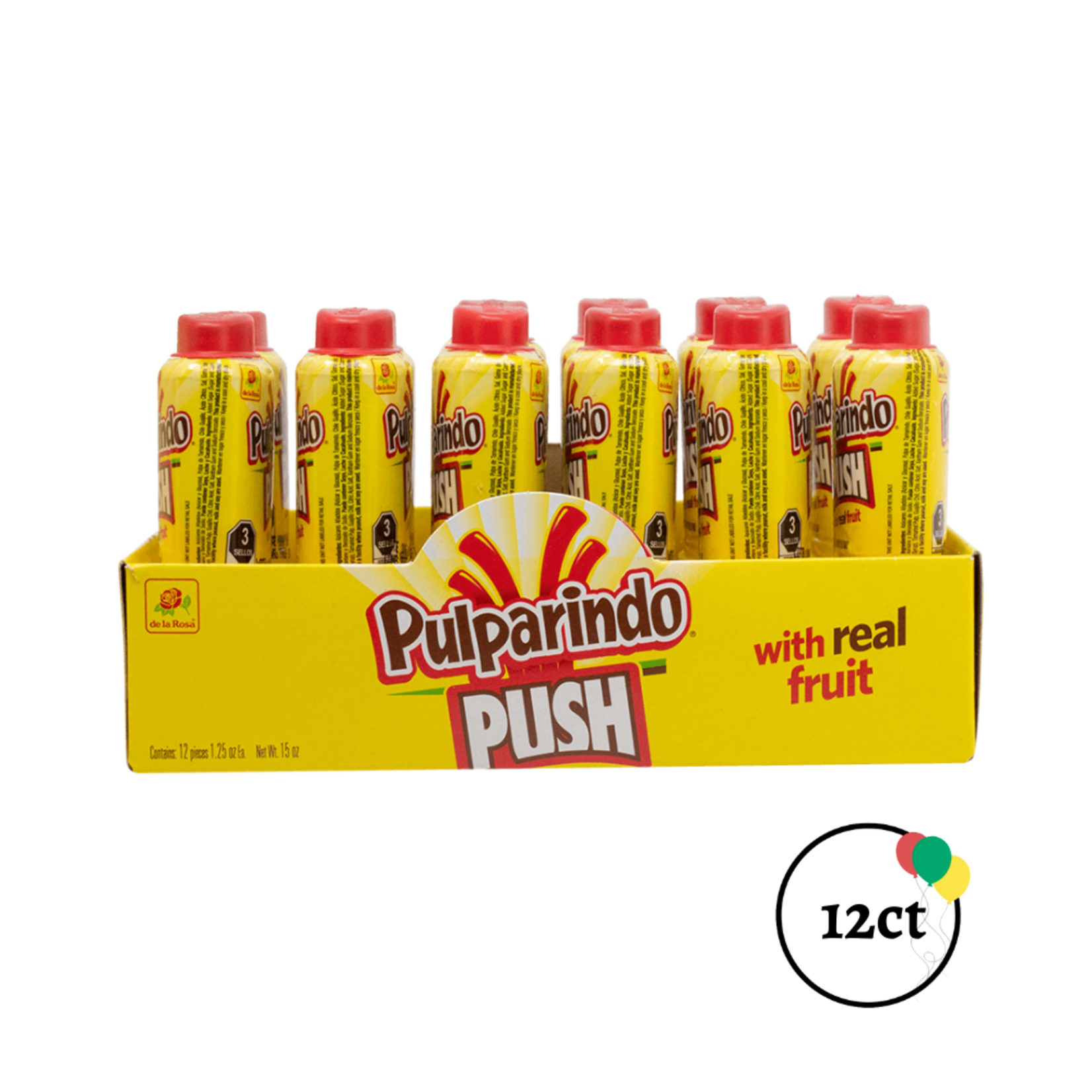 De La Rosa Pulparindo Push Tamarind Display 12ct.