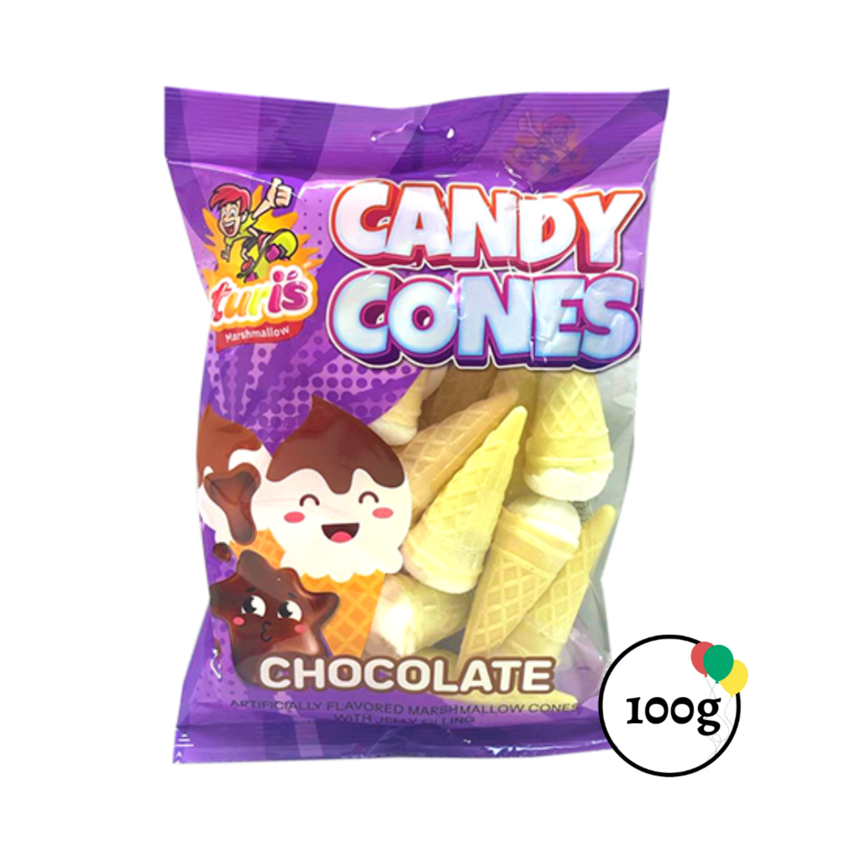 Turis Candy Cone Chocolate 100gr