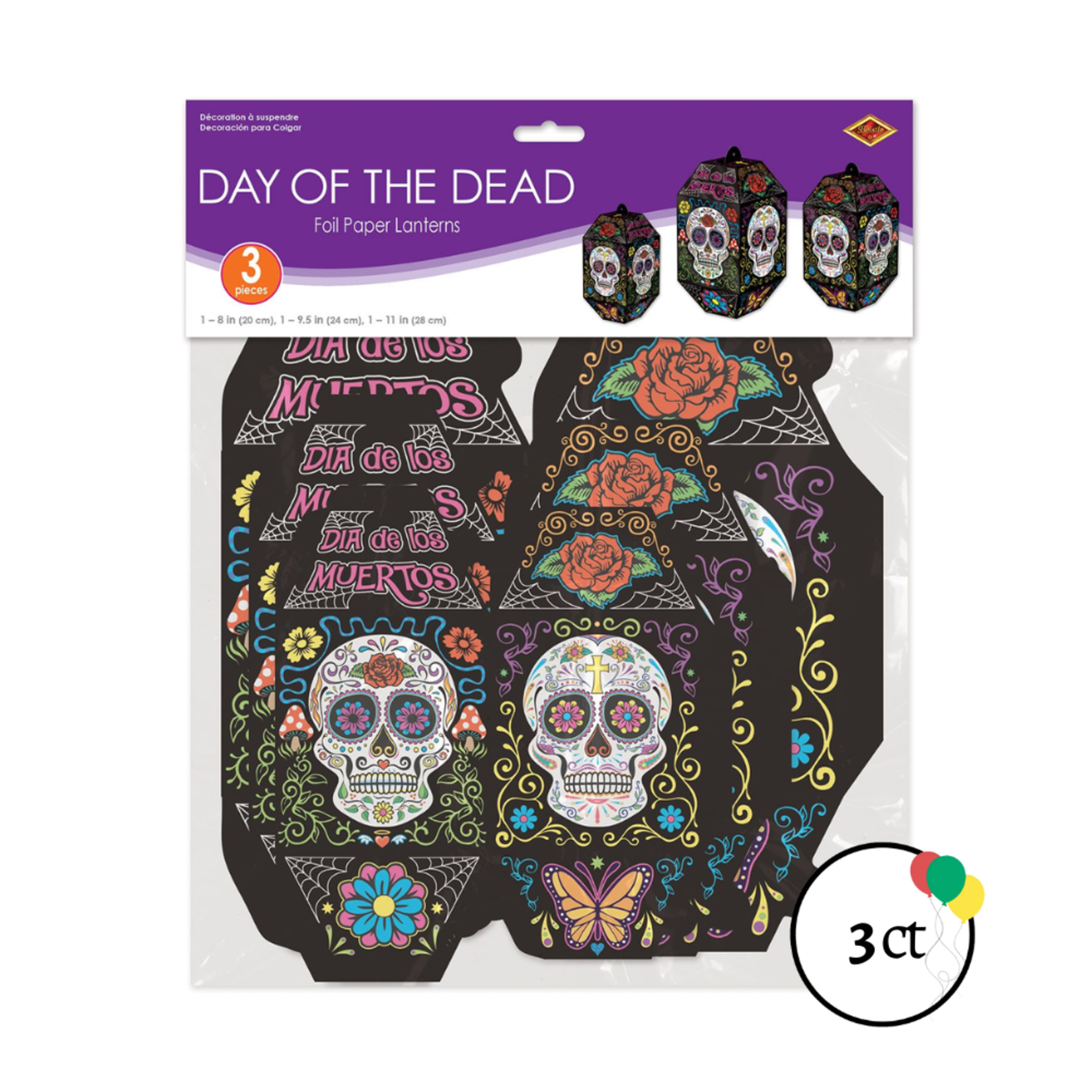 Foil Day Of The Dead Paper Lanterns