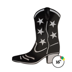 Western Foil Cowboy Boot Silhouette