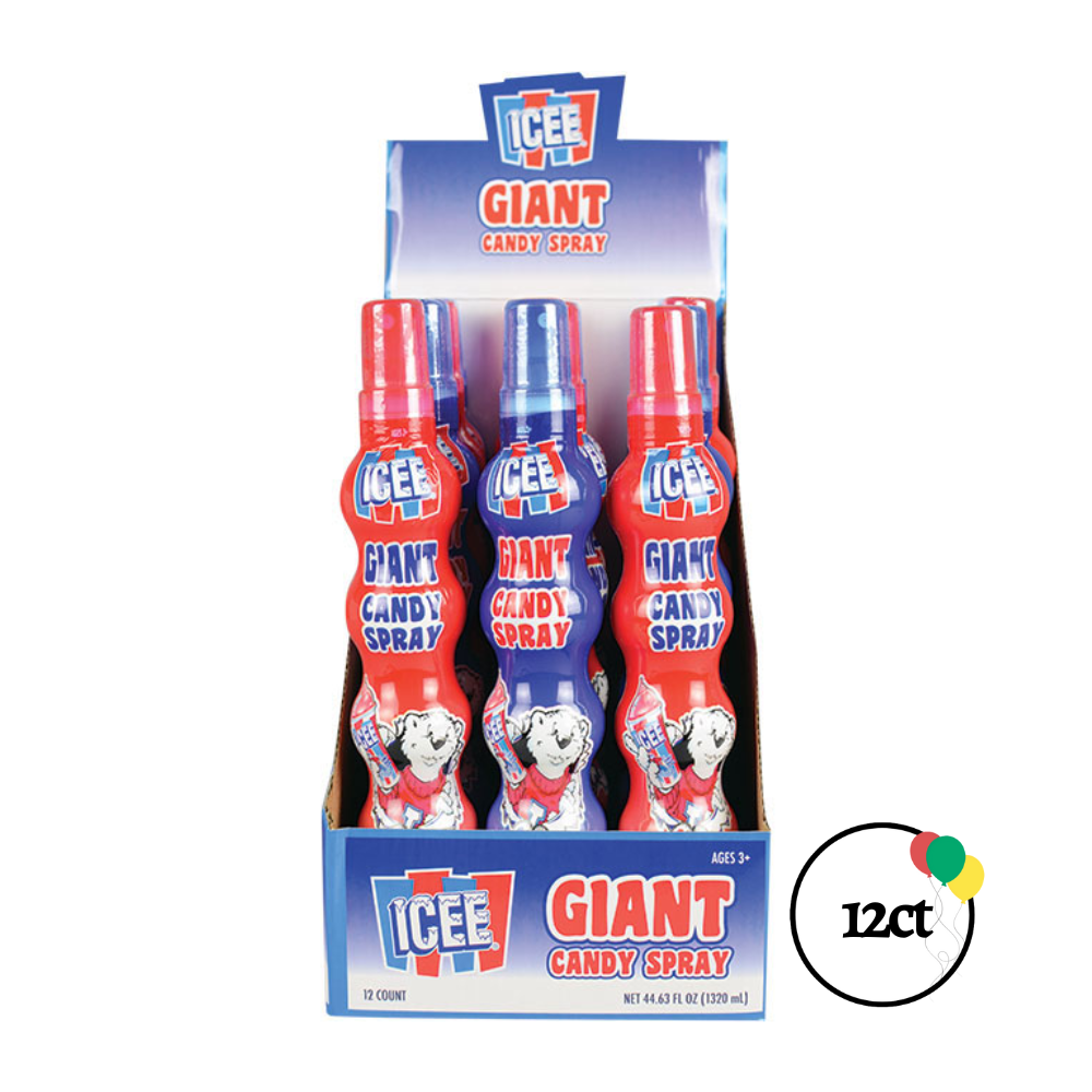 Icee Giant Candy Spray 12ct Valentinas Party World 6205