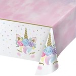 Unicorn Plastic Tablecover All Over Print, 54" x 102"