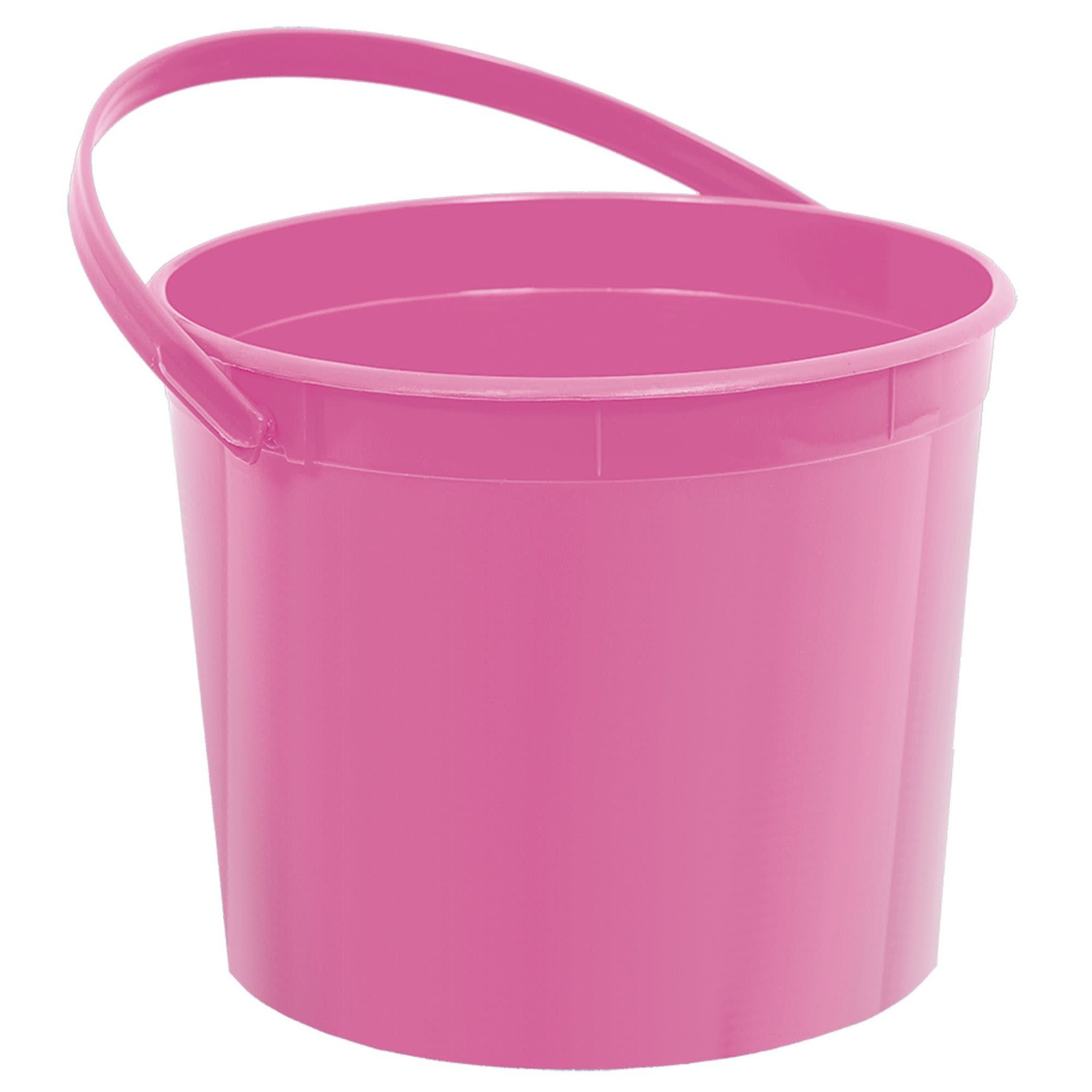 Bright Pink Plastic Bucket w/Handle
