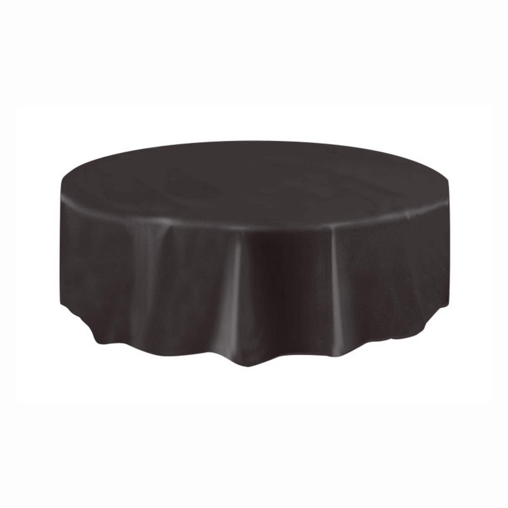 Black Round Table Cover 84"