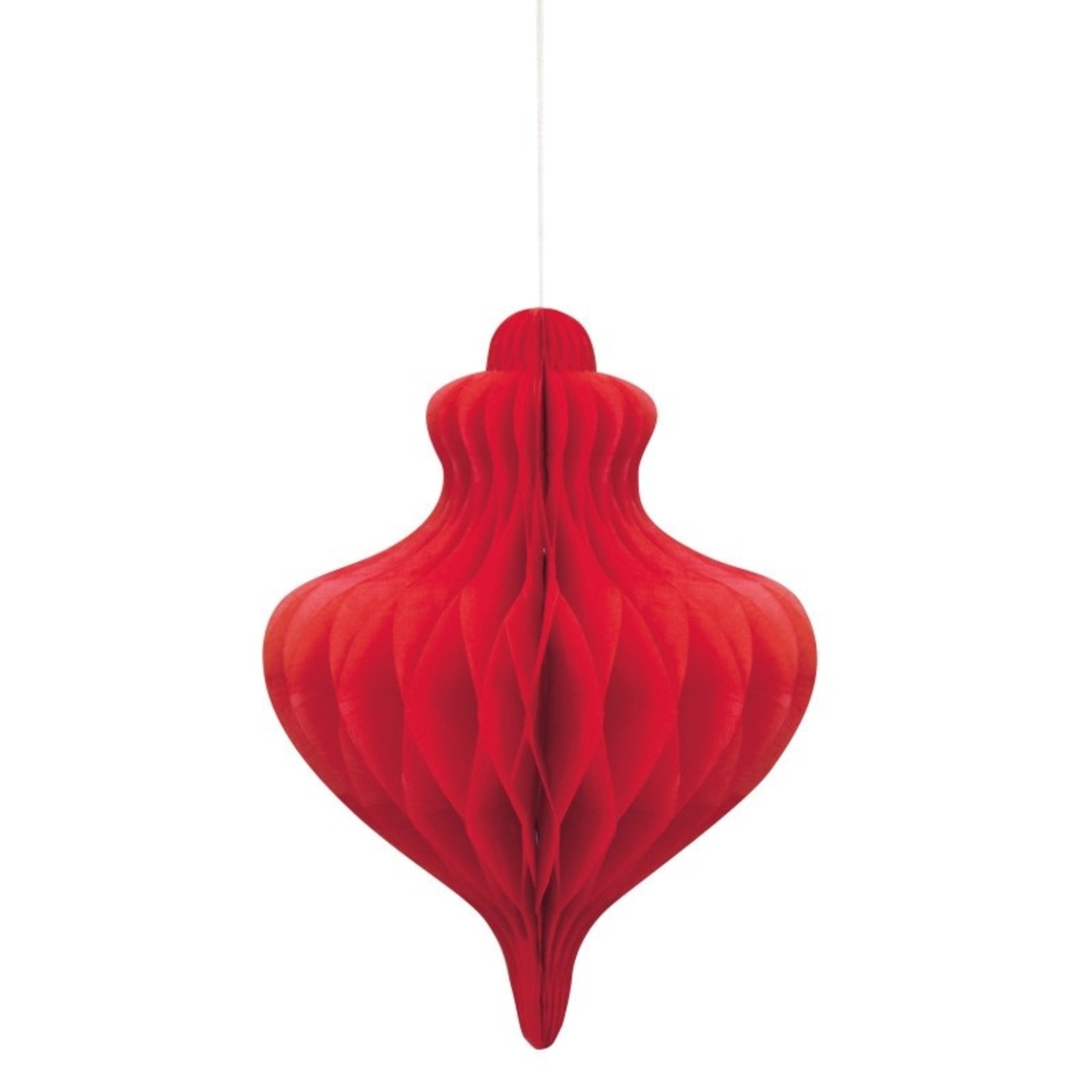 Red Ornament Shaped Paper Decoration 12"