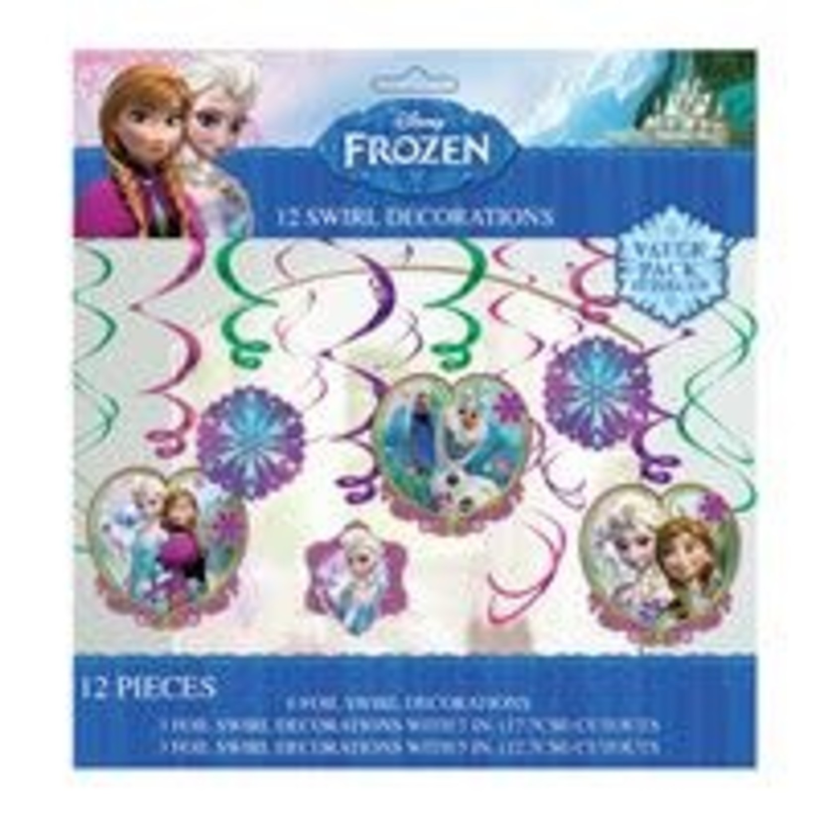 Disney Frozen Hanging Swirl Decorations 12ct